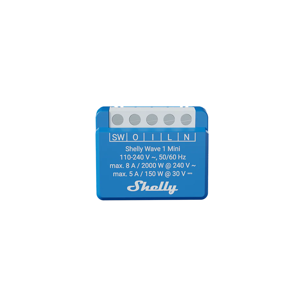 shelly wave 1 mini lr , releu inteligent z-wave long range pentru control automatizat